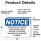 Signmission Trespassing Or Loitering In And Around School OSHA Notice Sign, Vinyl Decal, 5in W x 3.5in L, 2PK OS-2PACK-NS-D-35-L-18736 - alternate 6